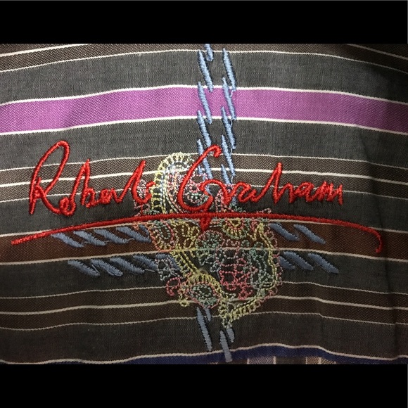 Robert Graham Shirt Mens Button Down Size L - Picture 6 of 8